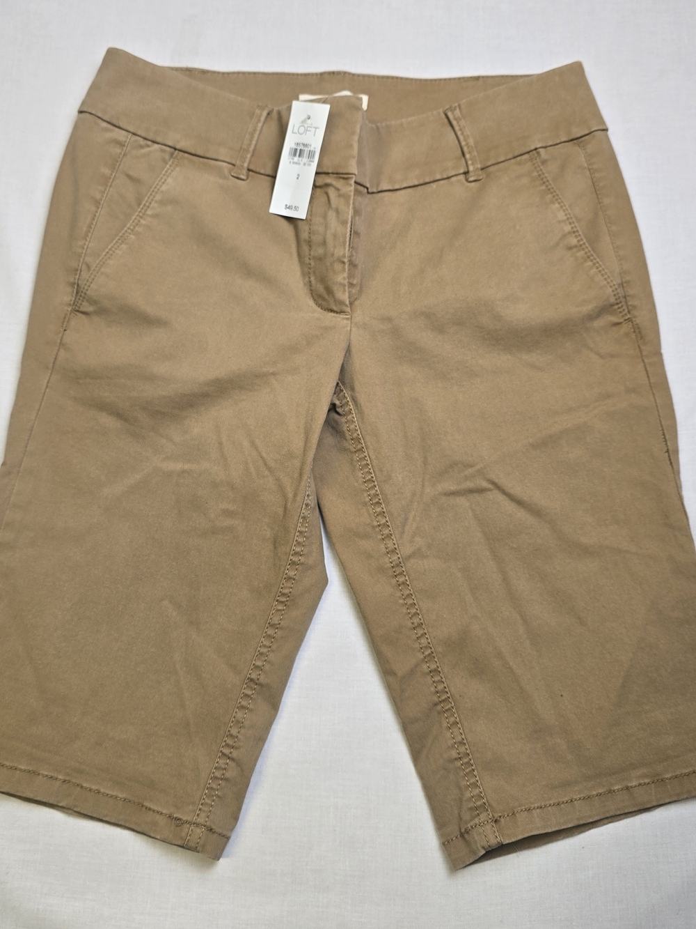 LOFT Women's Khaki Bermuda Shorts